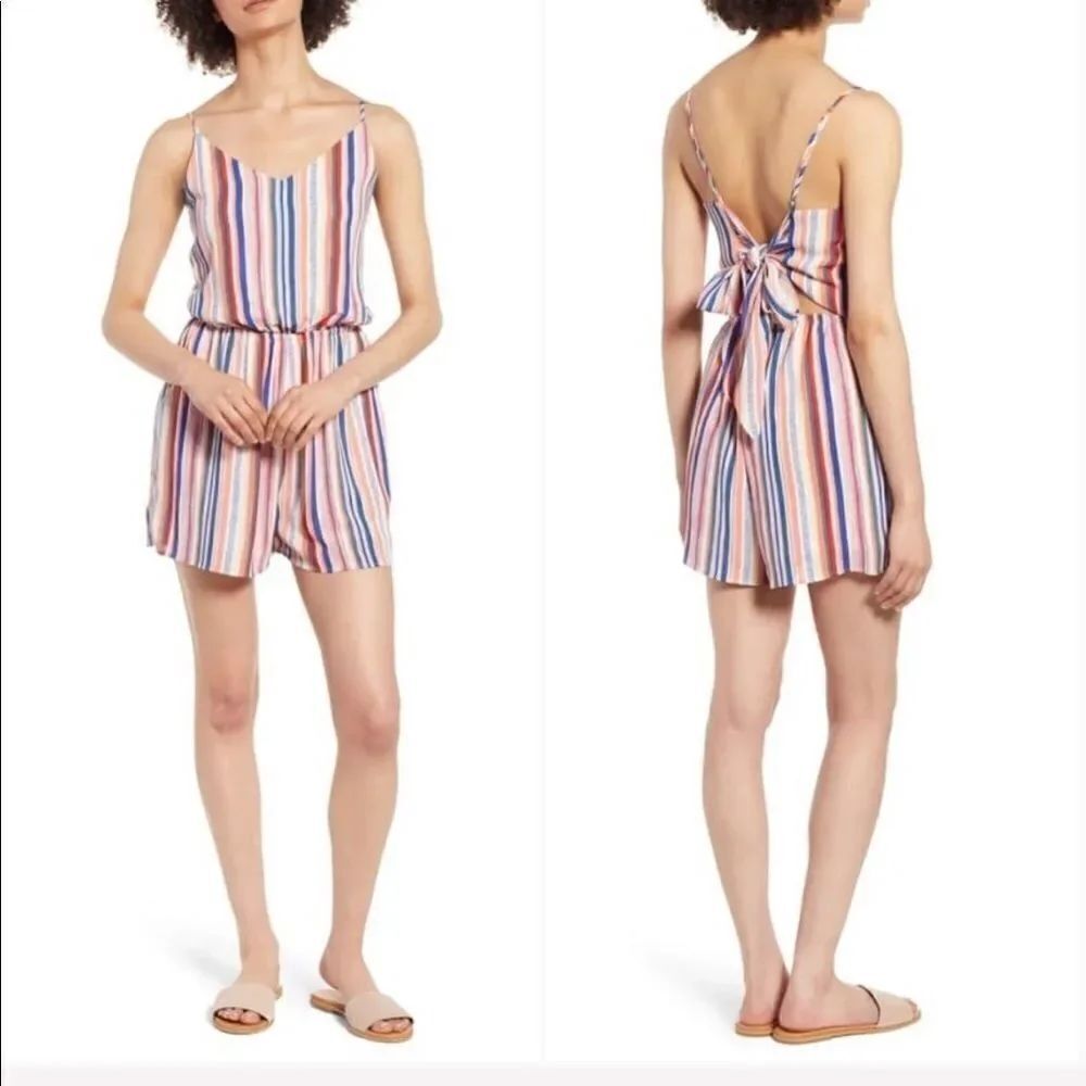 One Clothing Rainbow Stripe Romper Size XL